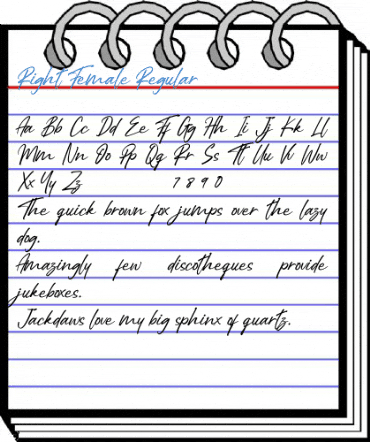 Right Female Regular Font