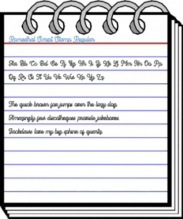 Romedhal Script Stamp Regular Font