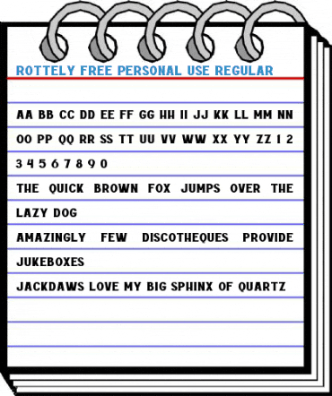 Rottely Free Personal Use Regular Font