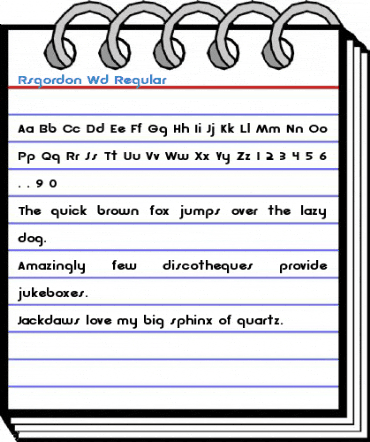 Rsgordon Wd Regular Font