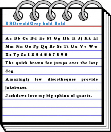 RSOswaldGrey bold Bold Font
