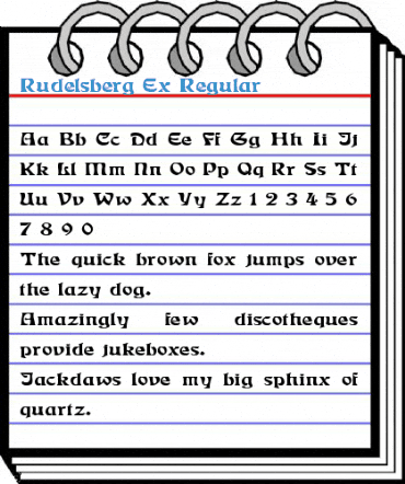 Rudelsberg Ex Regular Font