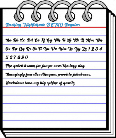 Rushing Nightshade DEMO Regular Font