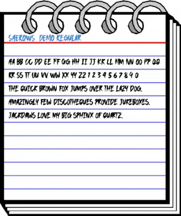 SAEROWS  DEMO Regular Font