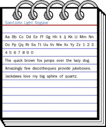 SaintJohn Light Regular Font