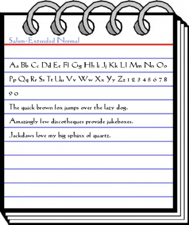 Salem-Extended Normal Font