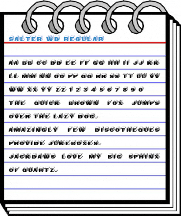 Salter Wd Regular Font