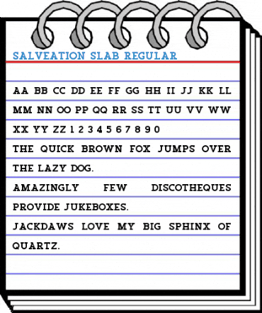 Salveation Slab Regular Font