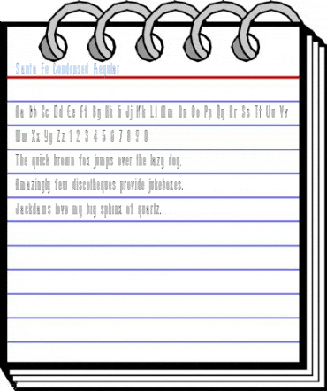 Santa Fe Condensed Regular Font