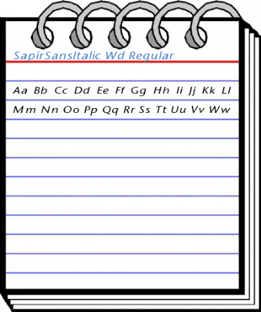 SapirSansItalic Wd Regular Font