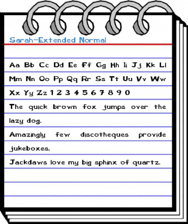 Sarah-Extended Normal Font