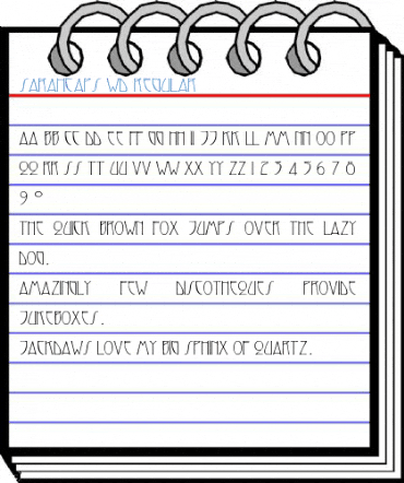 SarahCaps Wd Regular Font