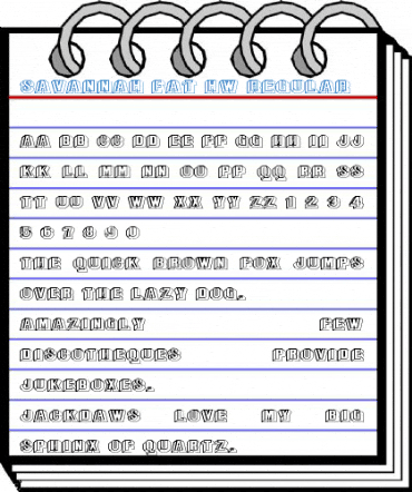 Savannah Fat HW Regular Font