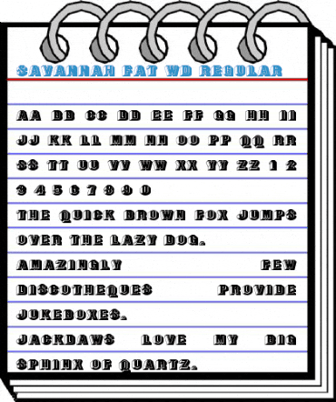 Savannah Fat Wd Regular Font