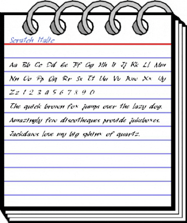 Scratch Italic Font