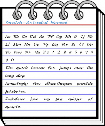 Scratch-Extended Normal Font