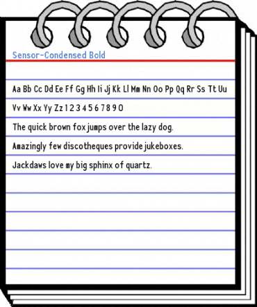 Sensor-Condensed Font