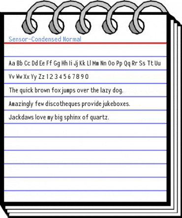 Sensor-Condensed Normal Font