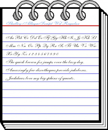 Shelley-AllegroScript Wd Regular Font