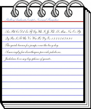 ShelleyAndanteScript-Normal Regular Font