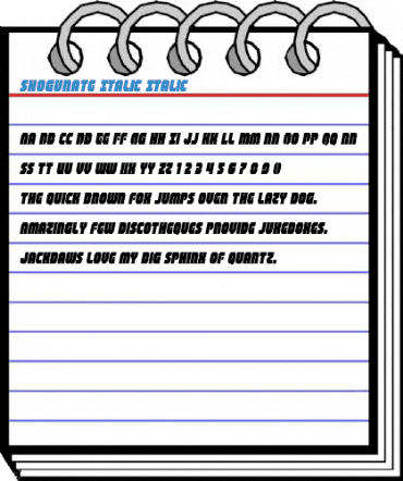 Shogunate Italic Italic Font