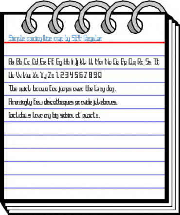 Simple racing line map by SPH Regular Font