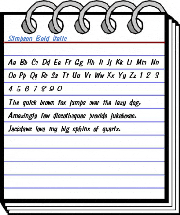 Simpson Bold Italic Font