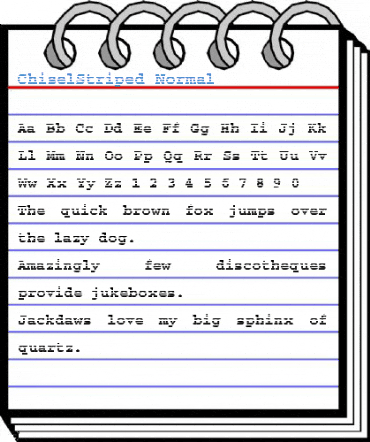 ChiselStriped Normal Font