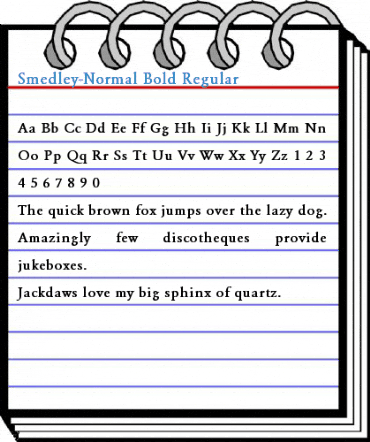Smedley-Normal Bold Regular Font