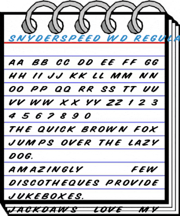 SnyderSpeed Wd Regular Font