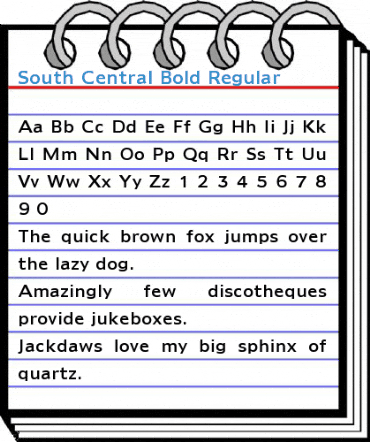 South Central Bold Regular Font