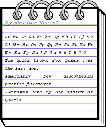 Speedwriter Normal Font