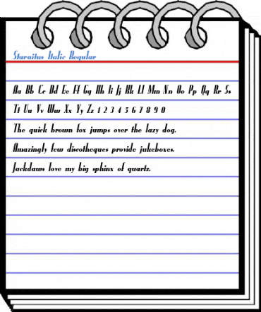 Staraitus Italic Regular Font