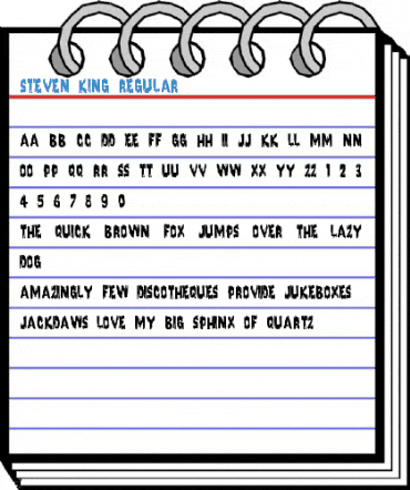 Steven King Regular Font