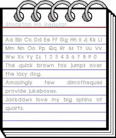 Stockton Ho Regular Font