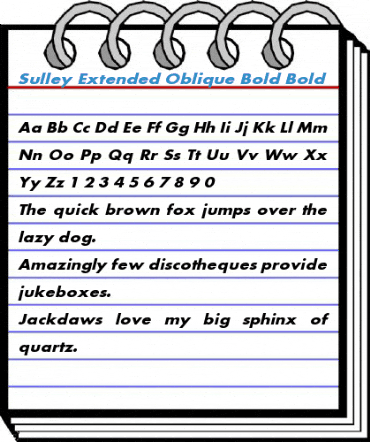 Sulley Extended Oblique Bold Bold Font