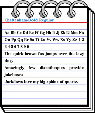 Cheltenham-Bold Regular Font