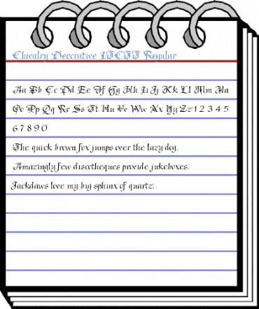 Chivalry Decorative ITCTT Regular Font