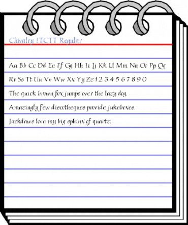 Chivalry ITCTT Regular Font