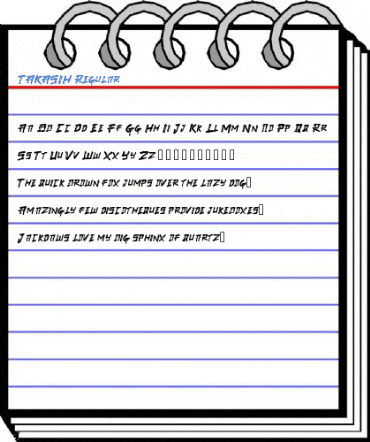 TAKASIH Regular Font