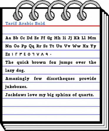 Tarif Arabic Bold Font