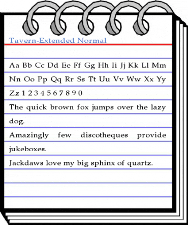 Tavern-Extended Normal Font
