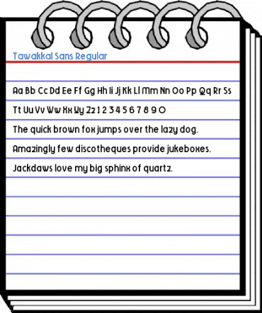 Tawakkal Sans Regular Font