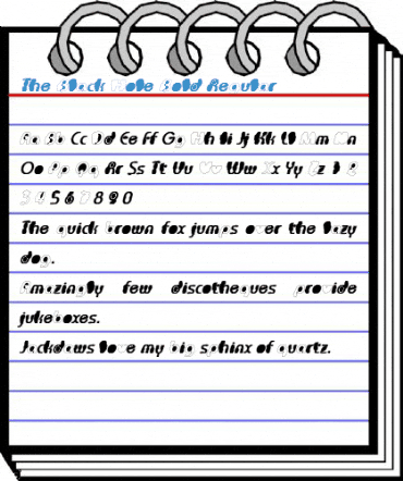 The Black Hole Bold Regular Font