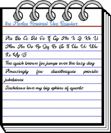 the Hartes Personal Use Regular Font