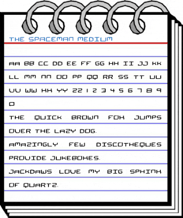 THE SPACEMAN Medium Font