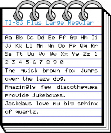 TI-83 Plus Large Regular Font