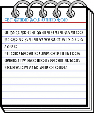 Tibet Extended Bold Extended Bold Font