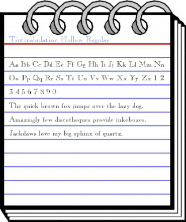 Tintinabulation Hollow Regular Font