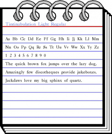 Tintinabulation Light Regular Font